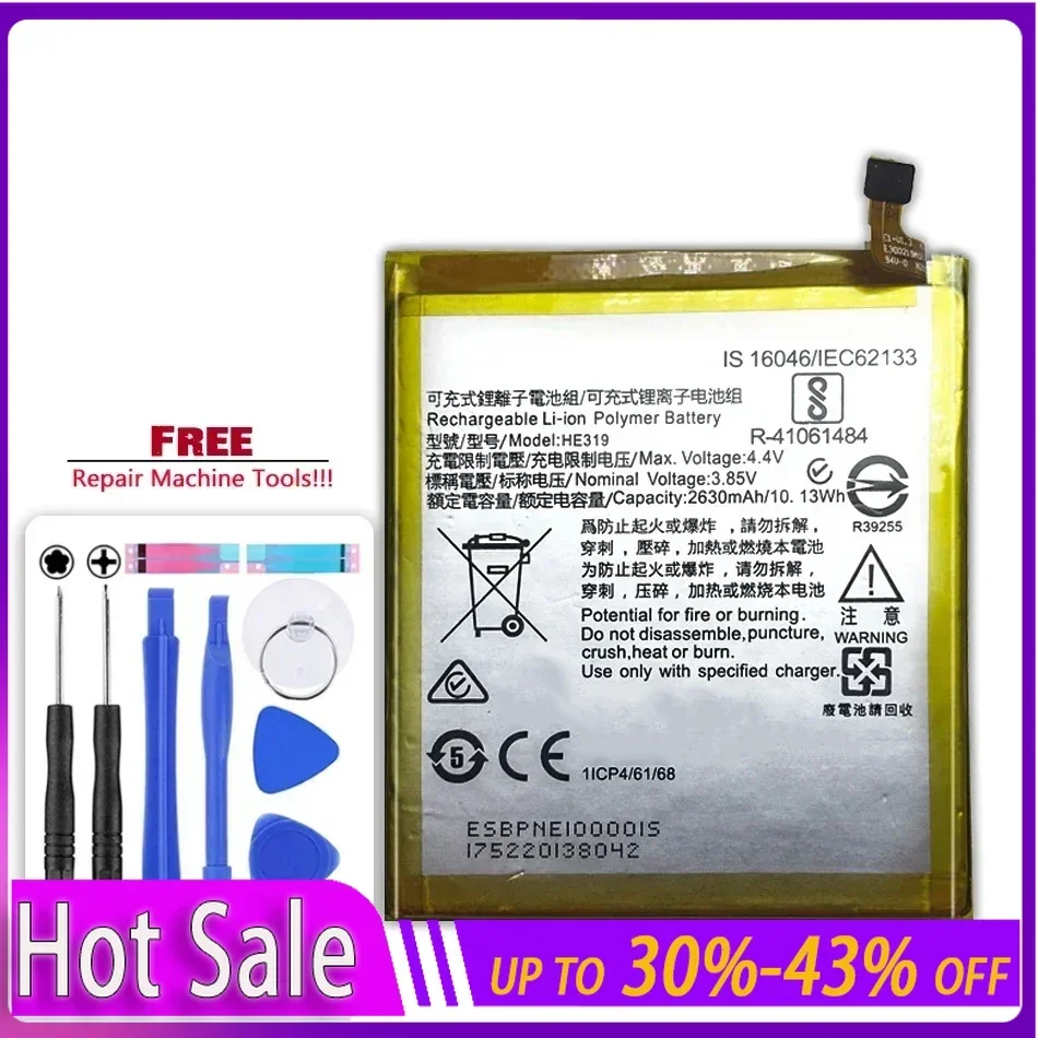 Сменный аккумулятор HE319 2630 мАч для Nokia 3 Nokia3 TA-1020 1028 1032 мобильный телефон гарантия +