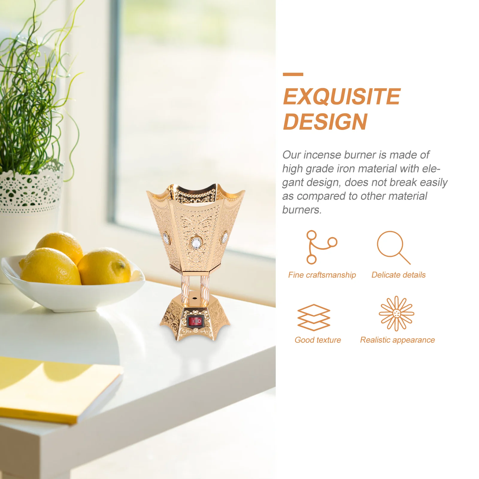 Бахур благовония арабская курильница электрическая железная горелка бытовой