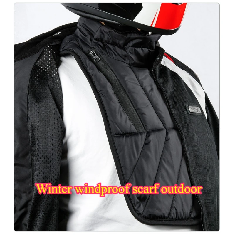 Мужской и женский зимний теплый мотоциклетный утеплитель для шеи груди