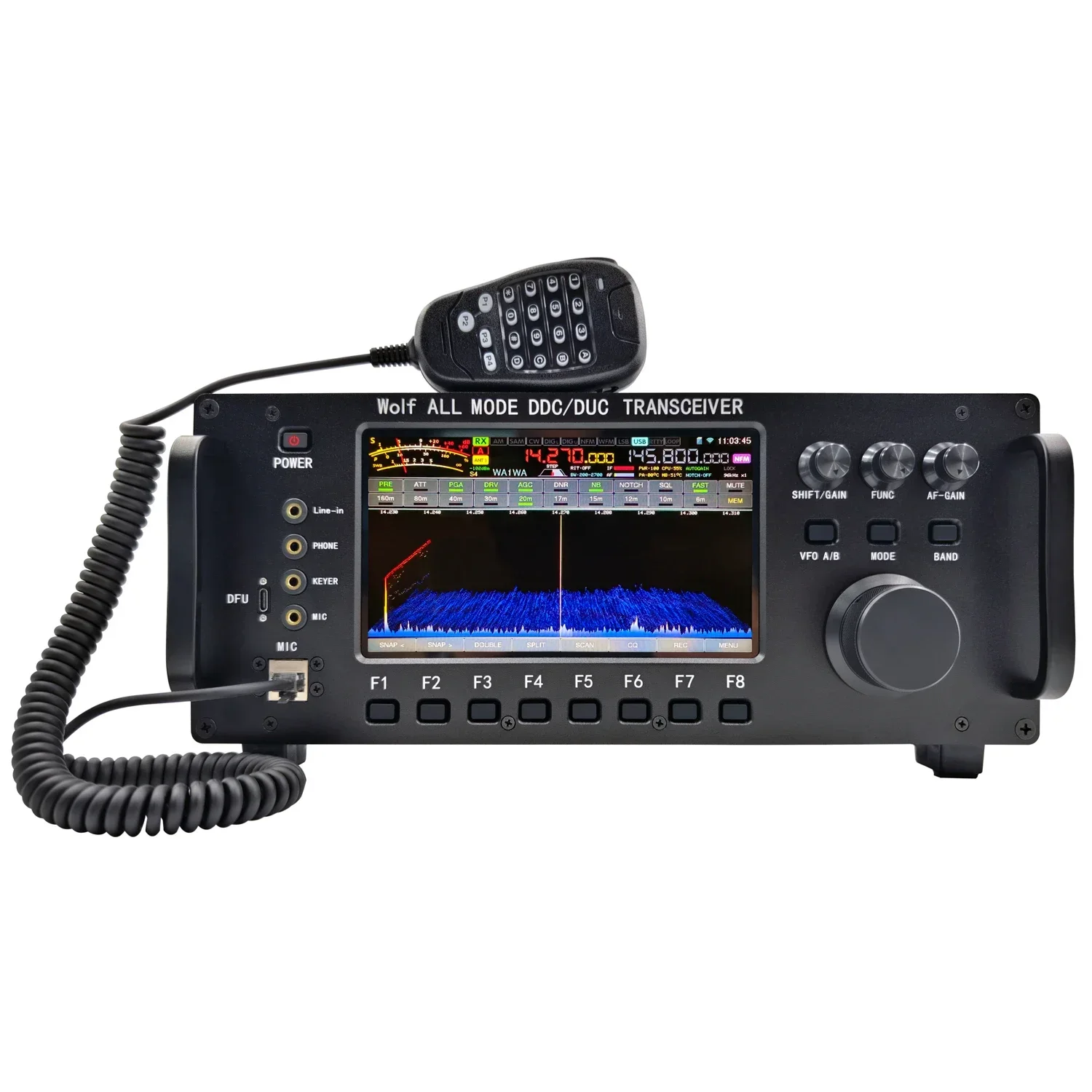 

20 Вт 0-750 МГц волк все режимы DDC/дук трансивер мобильное радио LF/HF/6M/VHF/UHF трансивер для UA3REO с WIFI