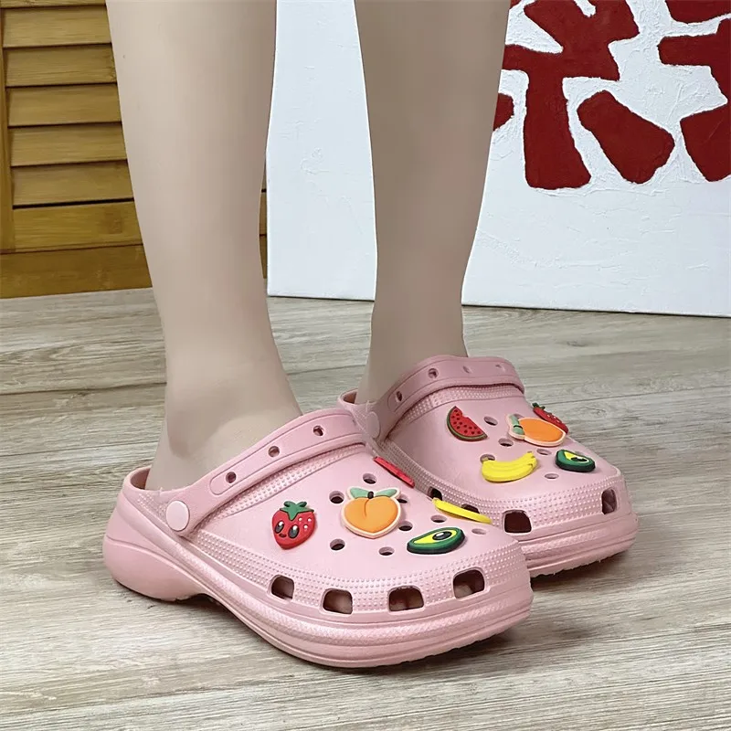 Hot Sale Pink Cute Summer Sandals Women Beach Sandals Non Slip Comfortable Lightweight Outdoor Sandals Woman Zuecos De Mujer