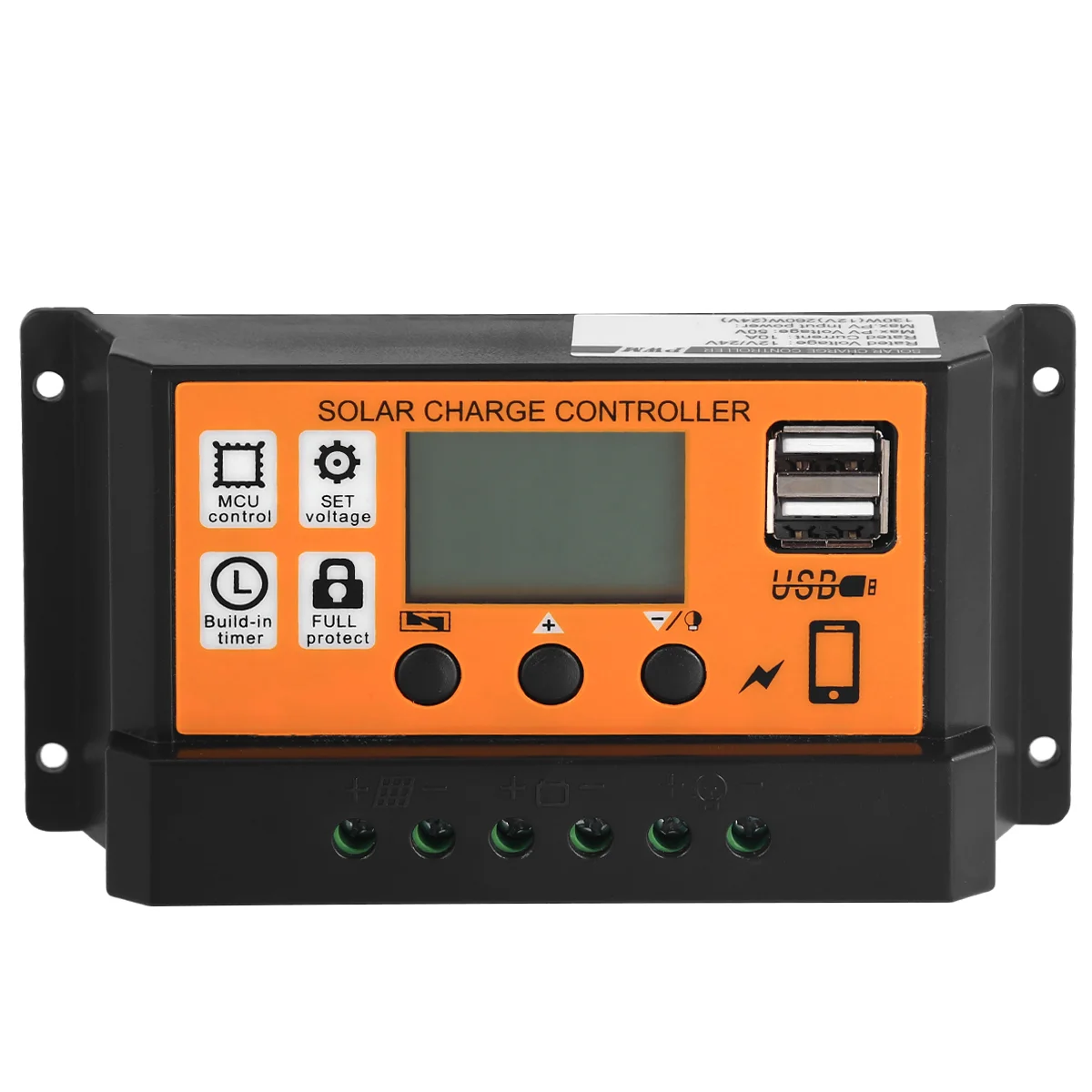 

Solar Controller Charge Regulator Panel Usb Lcd Mpptmini Generator 12V 10A