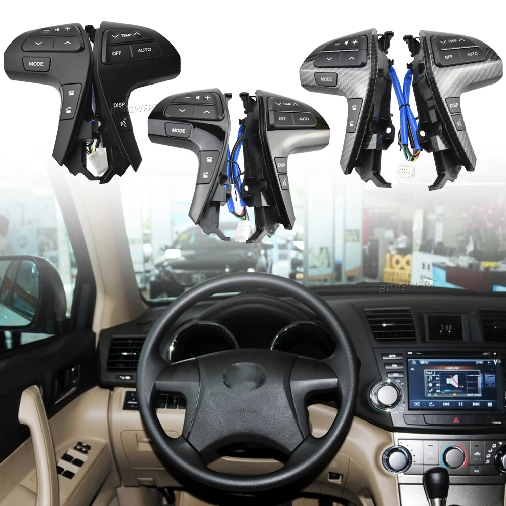 

Electronic Bluetooth Steering Wheel Control Switch 84205-06180 84250-0E220 For TOYOTA HILUX VIGO COROLLA CAMRY HIGHLANDER INNOVA
