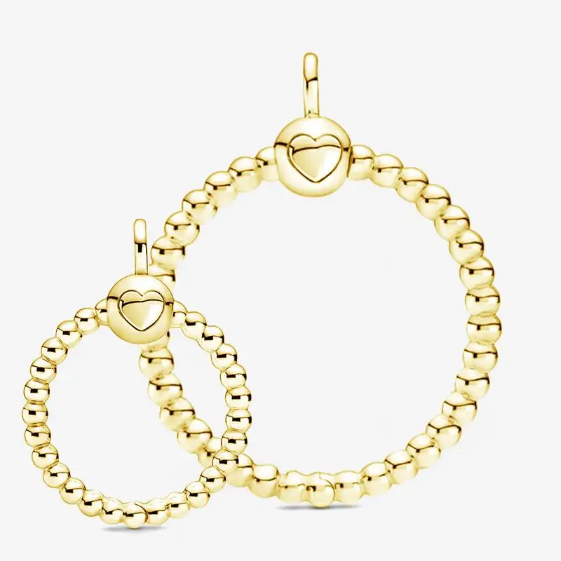 

Guaranteed Quality Gold plated O Pendant 925 Sterling Silver Bead Fit Original Pandora Necklace Women DIY Jewelry Gift