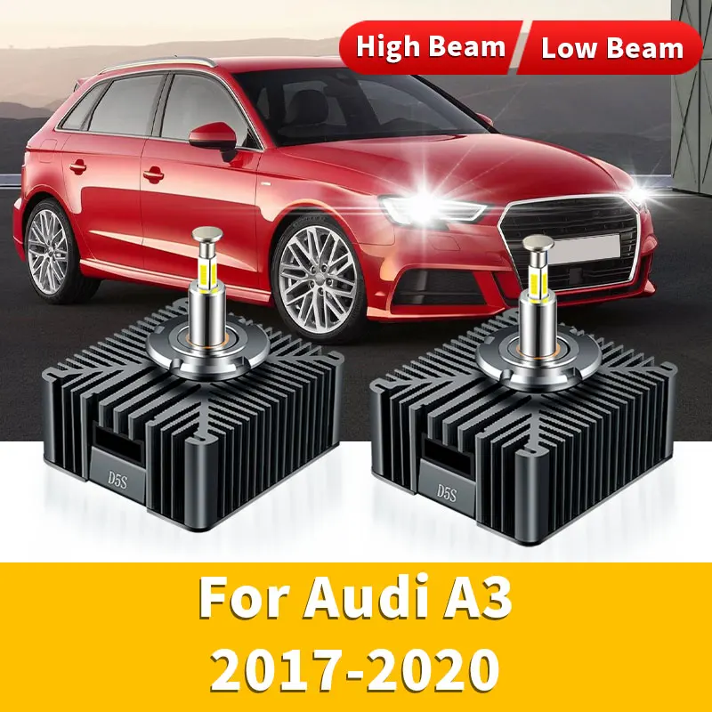 Фото 2 шт. светодиодные фары D5S 32000LM HID ксеноновые Canbus без ошибок 35 Вт 6000 К белые чипы CSP Plug & Play для Audi A3 2017-2020 A4 A6 A7 Q3 №1