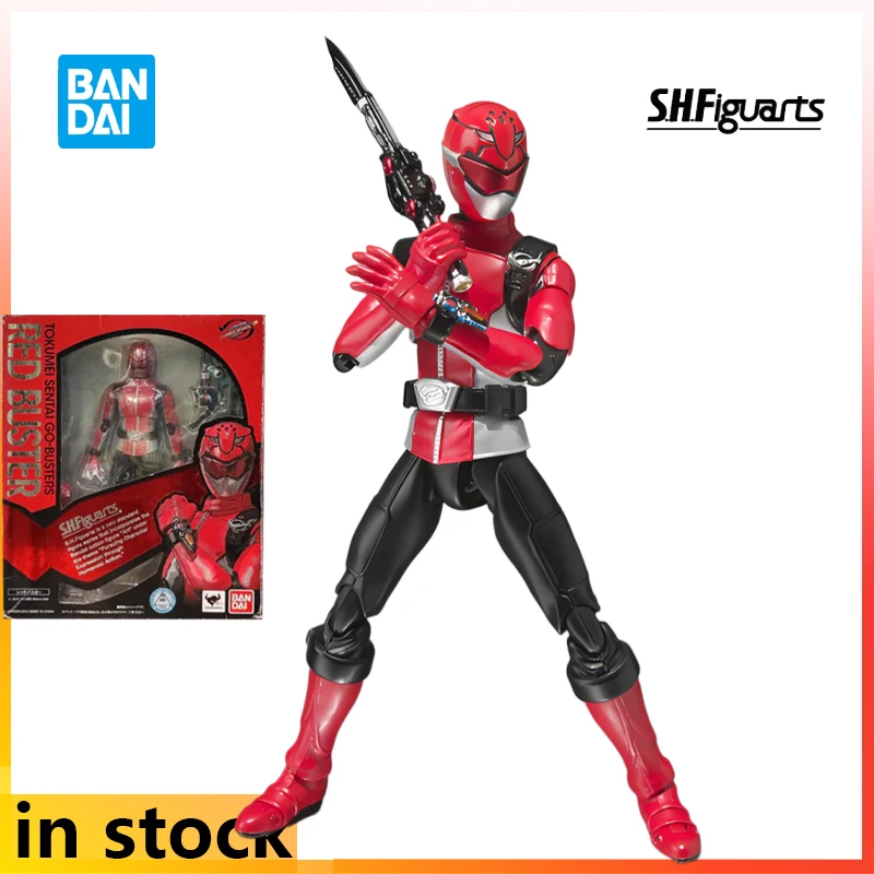 Фото Bandai оригинальная готовая подвижная кукла S.H.Figuarts серии Go Busters аниме Hinasaki Banana фигурка модель игрушки подарки для мальчика №3