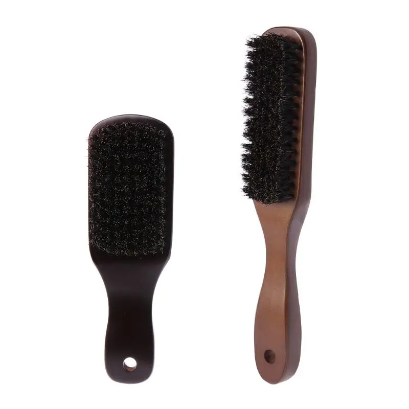 

Men Boar Bristle Mustache Brush Wood Handle Comb for FACIAL Beard Cleaning Styli