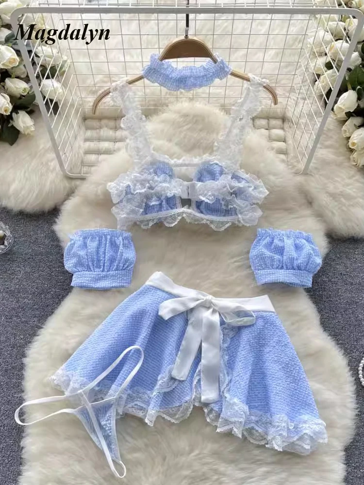 Magdalyn женский костюм горячее сексуальное женское белье милый комплект с юбкой