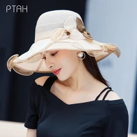 ptah spring hats women summer caps temperament 100 mulberry silk hats summer sun protection breathable caps beach hats female