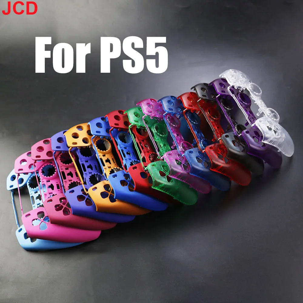 

JCD 1pcs Frosted/Transparent Front Controller Housing Shell Replacement Part For PS5 Gamepad Handle Cover Case DIY Front Cover