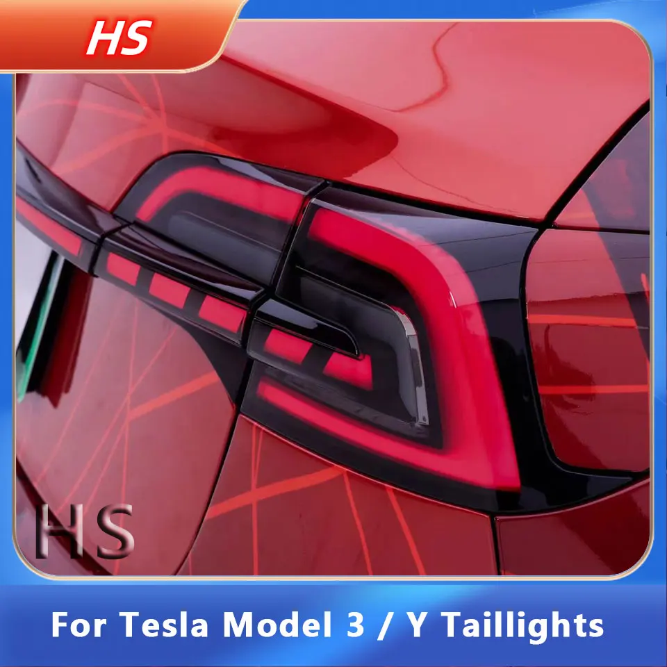 

For Tesla Model 3 Y 2019-2023 LED Through Trunk Tail Light Modified Rear Lamp Streamer Turn Signal Width Cross Lamp
