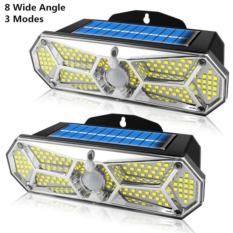 

Solar Light Outdoor Motion Sensing Light 158LED 3 Modes 8 Wide Angle IP65 Waterproof Super Bright Yard Garage Street Lighting