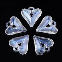 500g transparent acrylic heart pendants with glitter powder cute dolphin flower pendant for necklace jewelry diy making decor
