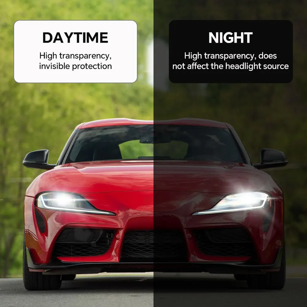 Фото Защитная пленка PPF TPU для фар Toyota GR Supra 2019-2023, предварительно вырезанная, прозрачная, самовосстанавливающаяся, антицарапийная пленка для зеркал заднего вида №2