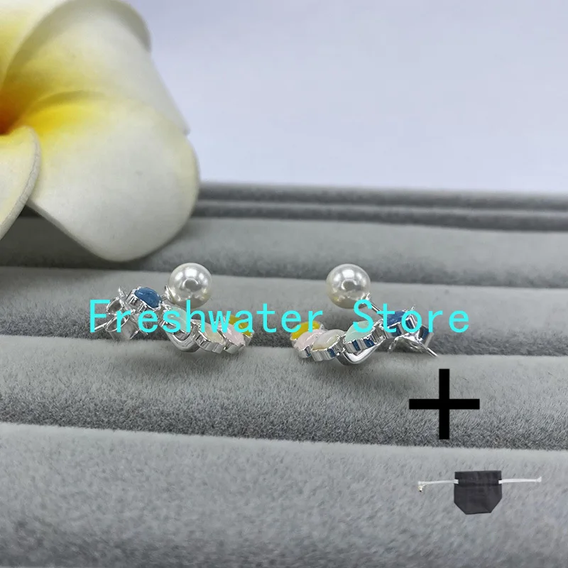 

Bear Earrings For Women Jewelry luxury 2021 trend new Quartzite color Earring