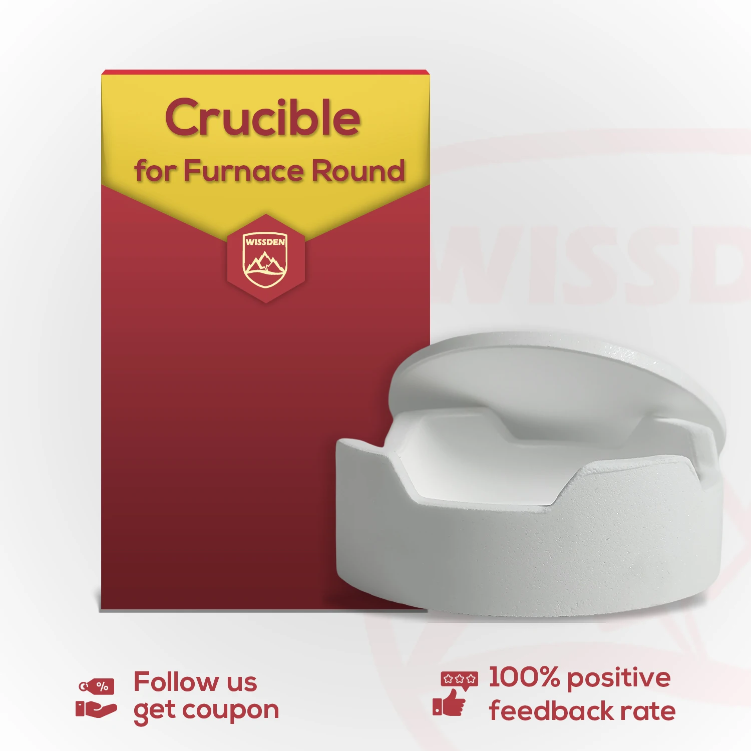 Стоматологический тигель для печи круглый (с крышкой) принадлежности