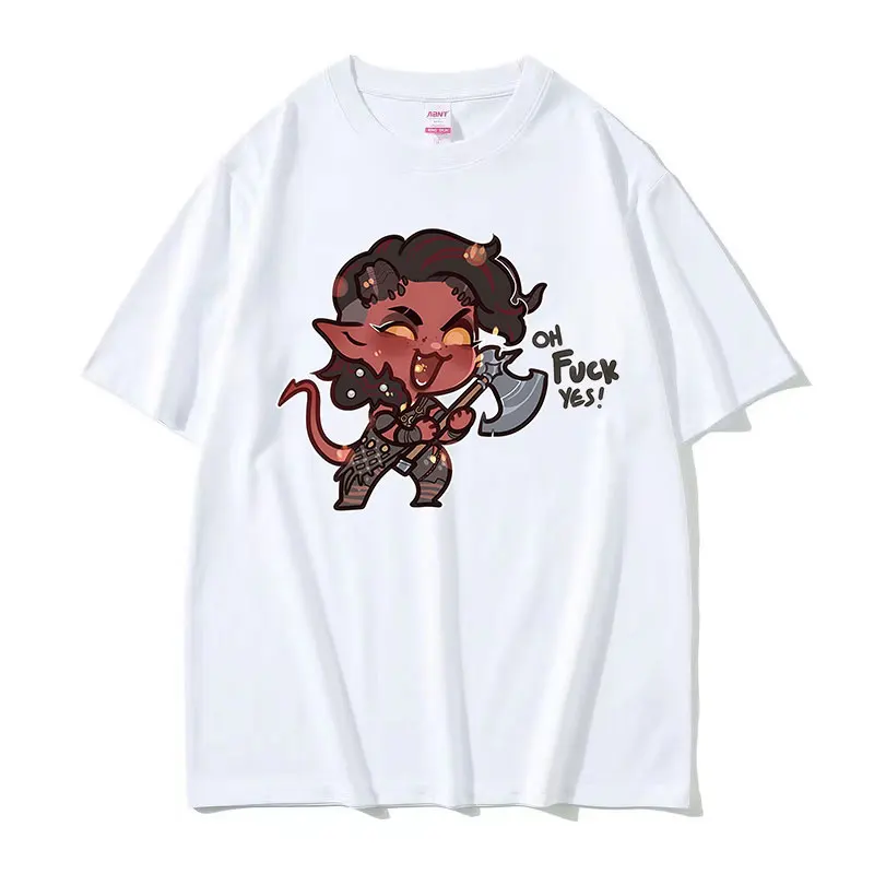 Забавная футболка Karlach balхард ворота 3 новинка 2024 Мужская и Женская Ретро модная