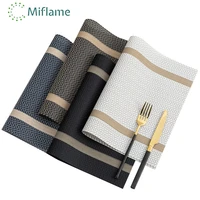 miflame set of 4 pvc placemat for dining table mat set linens place mat accessories cup wine decorative mat placemats for table