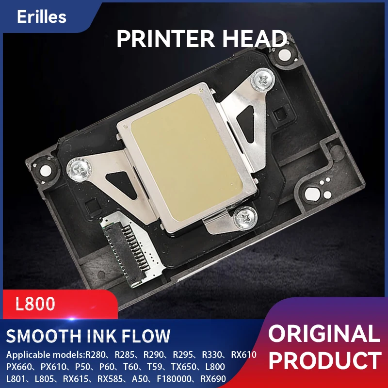 

Printer Head L800 Print Head for Epson L801 L805 L810 L850 A50 P50 RX595 RX610 RX615 RX650 PX660 RX685 RX690 TX650 Printhead