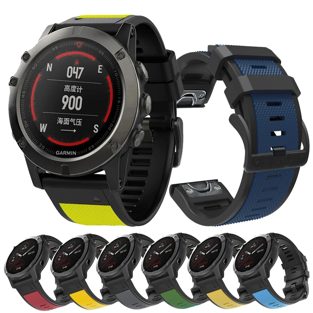 

Ремешок силиконовый для смарт-часов Garmin Fenix 6X Pro 5X Plus 7 7X 5 6