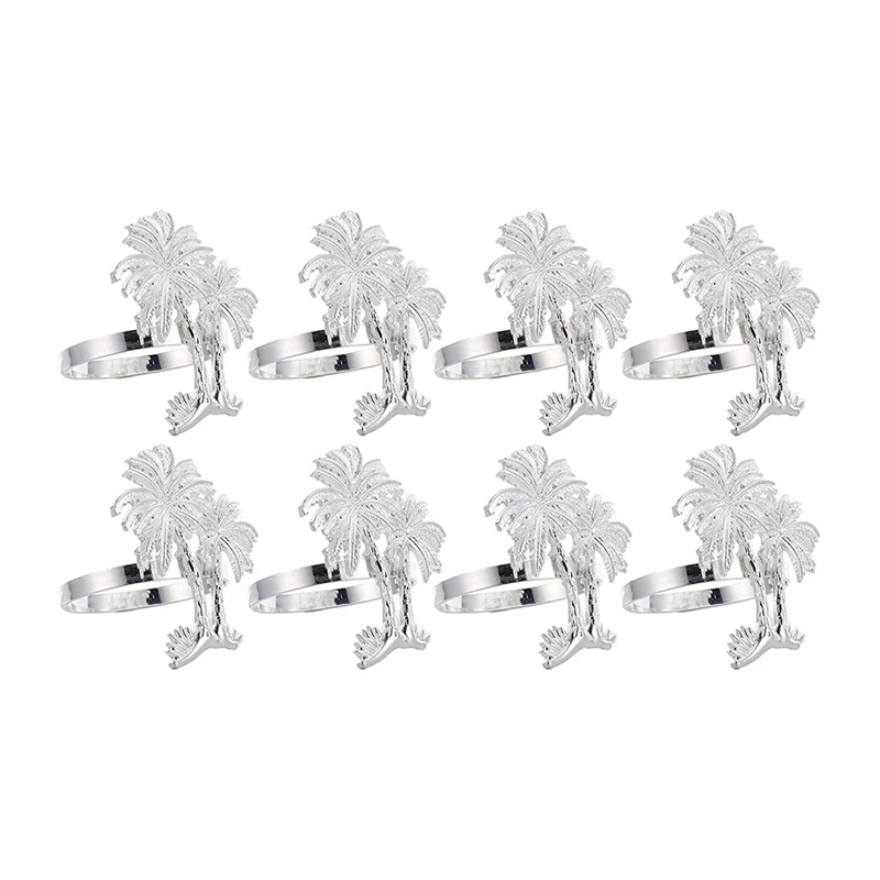 

8 шт., кольца для салфеток с кокосовой пальмой