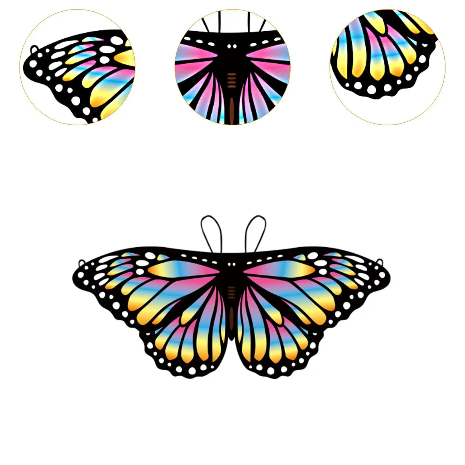 Детская накидка-бабочка с крыльями-бабочками для девочек