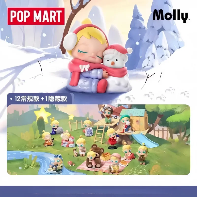 Фото Оригинальная коллекционная фигурка POP MART Molly My Huggable Discovery Series в закрытой упаковке, модель для декора рабочего стола, подарок на день рождения для девочки №3