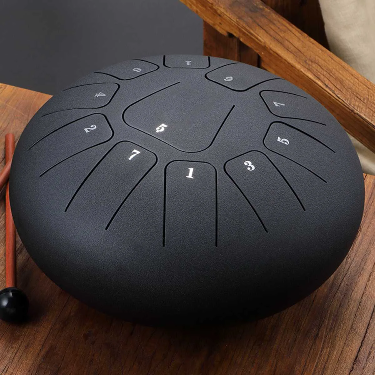 

12-дюймовый C большой стальной барабан для языка, волшебный барабан для настройки руки, бак для панорамирования, барабан для музыки, ударный Тамбурин с музыкальной платой