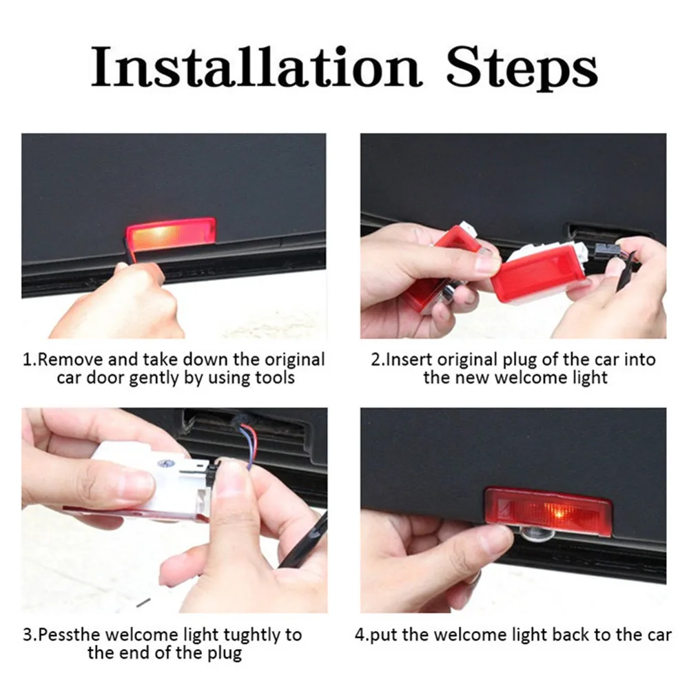 2X для Mercedes Benz C CLASS W205 C200 C250 C260 C300 C350 2015-2021 светодиодные лампы дверей автомобиля