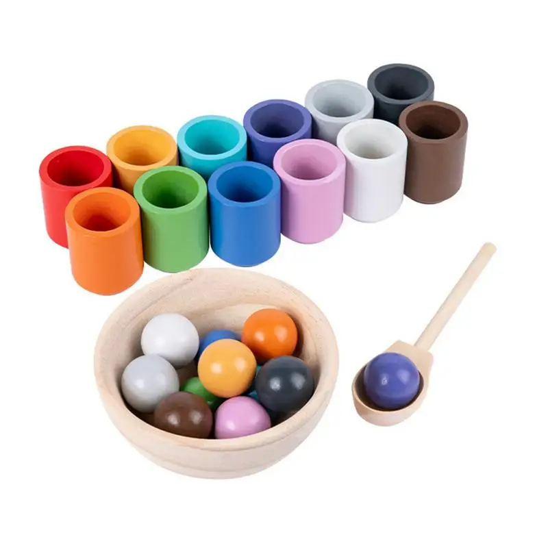 

Color Sorting Toys Wooden Balls Color Games For Toddlers Fine Motor Skills Developmental Toys Preschool Montessori Toys With