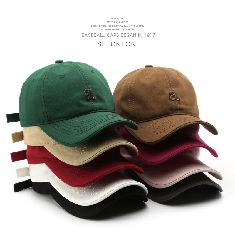 

SLECKTON Cotton Baseball Cap for Men and Women Fashion Letter Embroidery Sun Hat Casual Snapback Caps Summer Visor Hats Unisex