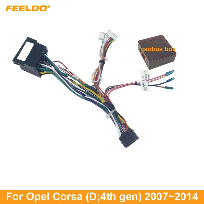 

Автомобильный 16pin Android аудио жгут проводов FEELDO с can-шиной коробка для Opel Corsa 07 ~ 14 Aftermarket стерео Монтажный провод