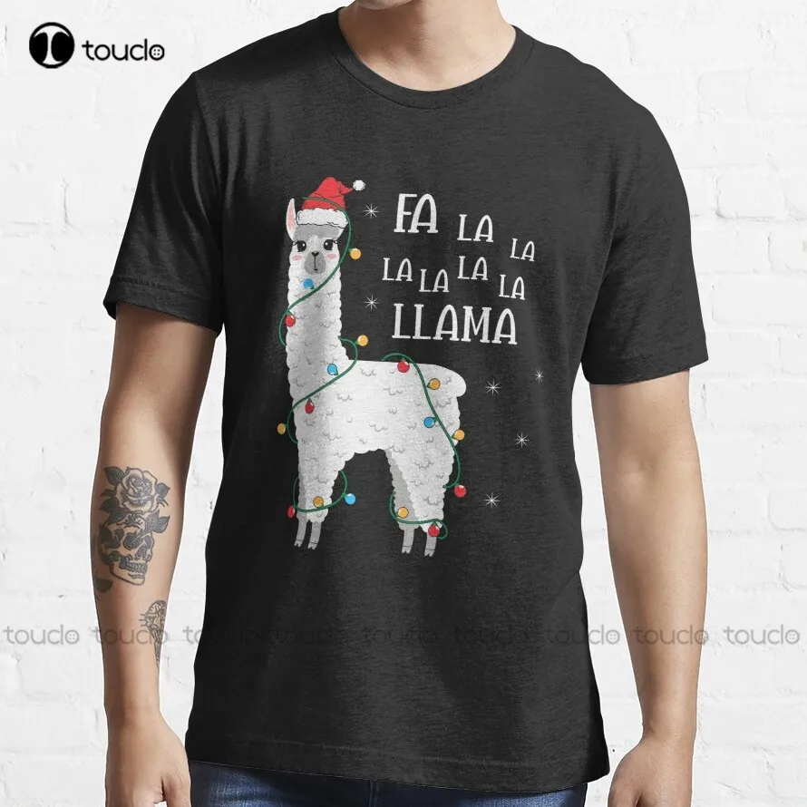 

Fa La La Llama Christmas Lllama T-Shirt Baseball Tee Shirts Custom Aldult Teen Unisex Digital Printing Tee Shirt Xs-5Xl Cotton