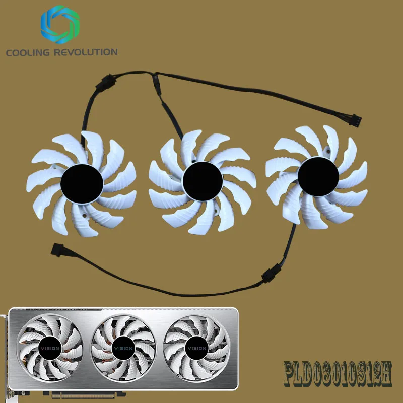 Вентилятор видеокарты для Gigabyte RTX 3060 RTX 3060 Ti VISION OC, 77 мм