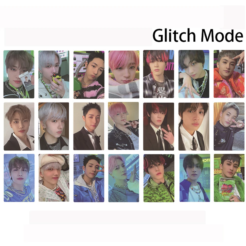 

7Pcs/Set KPOP Dream Glitch Mode Album Selfie Photocards Double-Sided LOMO Cards JAEMIN JENO JISUNG Signature Back Cards Fans B54