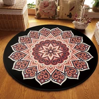 bedside door mat floor chair mat round carpet living room ethnic style mandala carpet room decoration play area carpet
