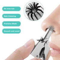 portable ear and nose hair trimmer stainless steel manual trimmer suitable for nose hair razor washable nose hair trimmer