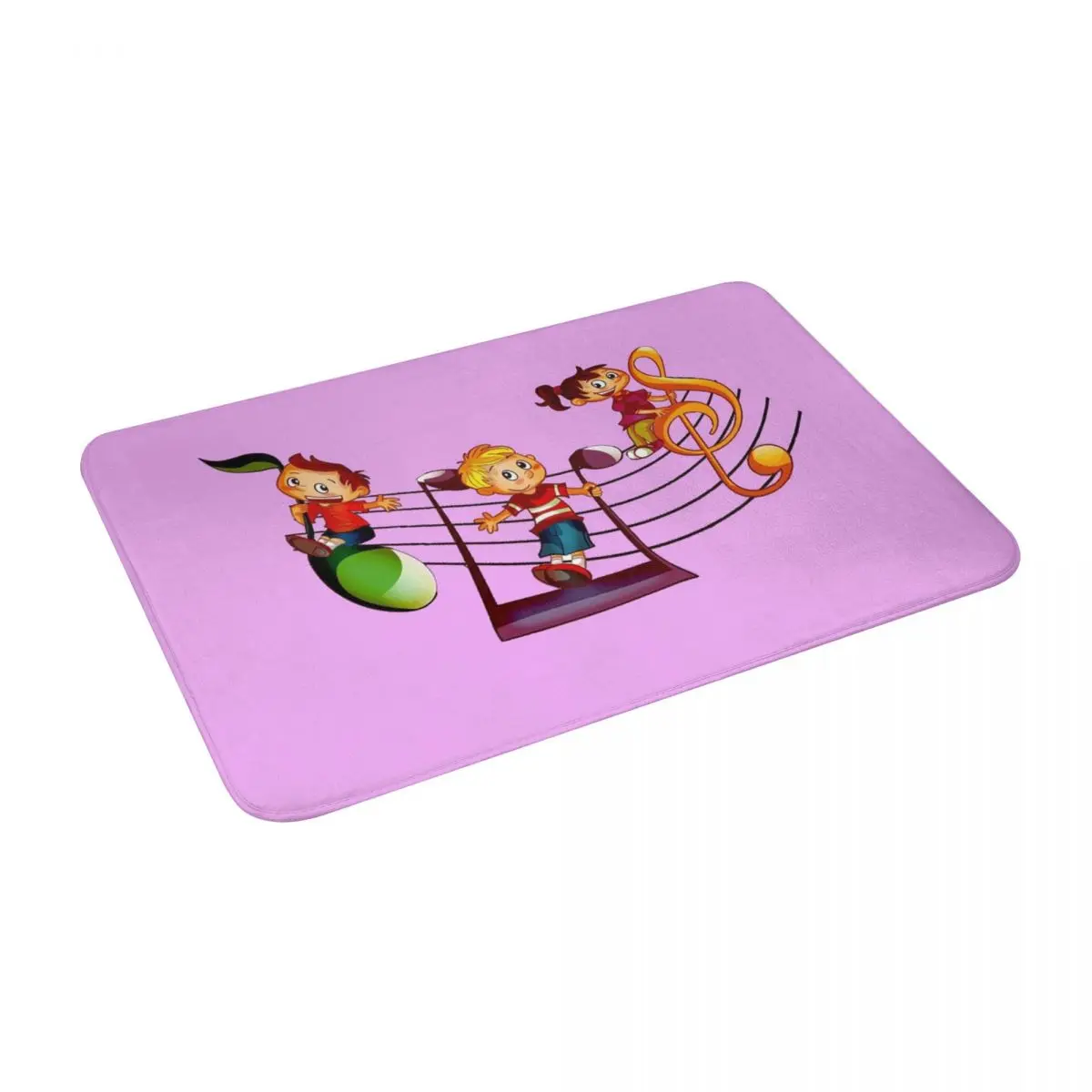 

I Love The Music Of Children's Love Happy Bath Door Floor Mat Rug Carpet Entrance Living Room Home Kitchen Doormat Washable