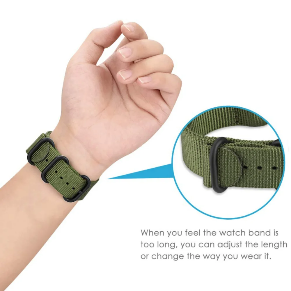 Strap For Samsung Galaxy Watch 46mm/Gear S3 Classic/Frontier/3 45mm Huawei Watch 3/GT 2 46mm for 22mm Nylon Bracelet Amazfit GTR