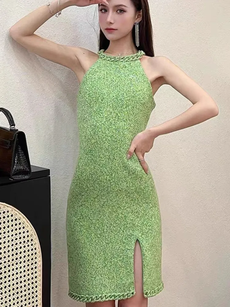 

vestidos de verano mujer 2022 Summer Knitted Dress for Women Mini bodycon holiday sexy evening Dresses Female robe femme