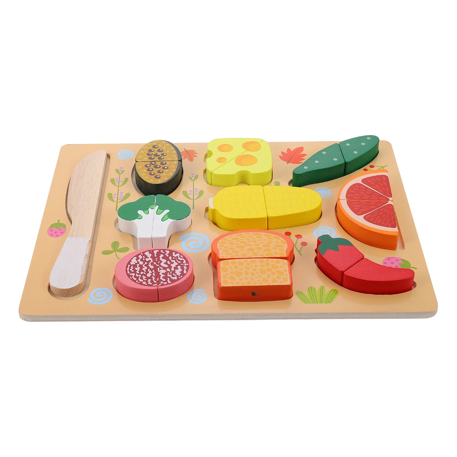 

1 Set Pretend Food Playset Kids Cutting Toys Early Educational Toys for Toddler