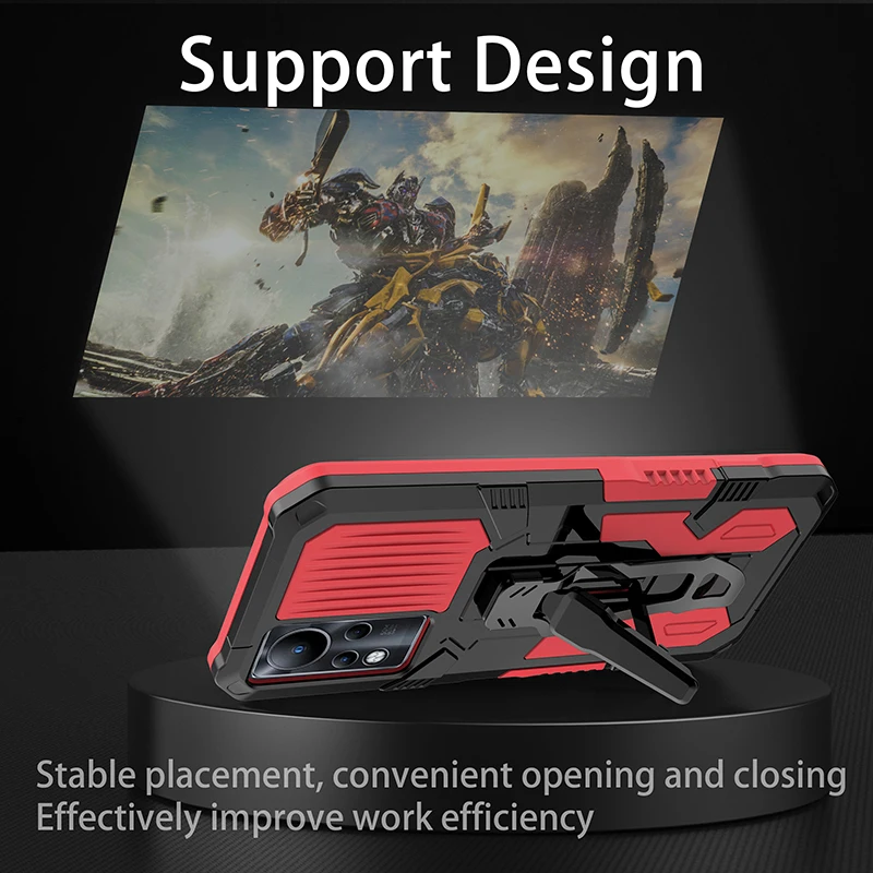 shockproof protective cover for lnfinix hot11s nfc 10s 9 11play back clip kickstand phone case for note7 lite 10 pro smart6 5 4 free global shipping