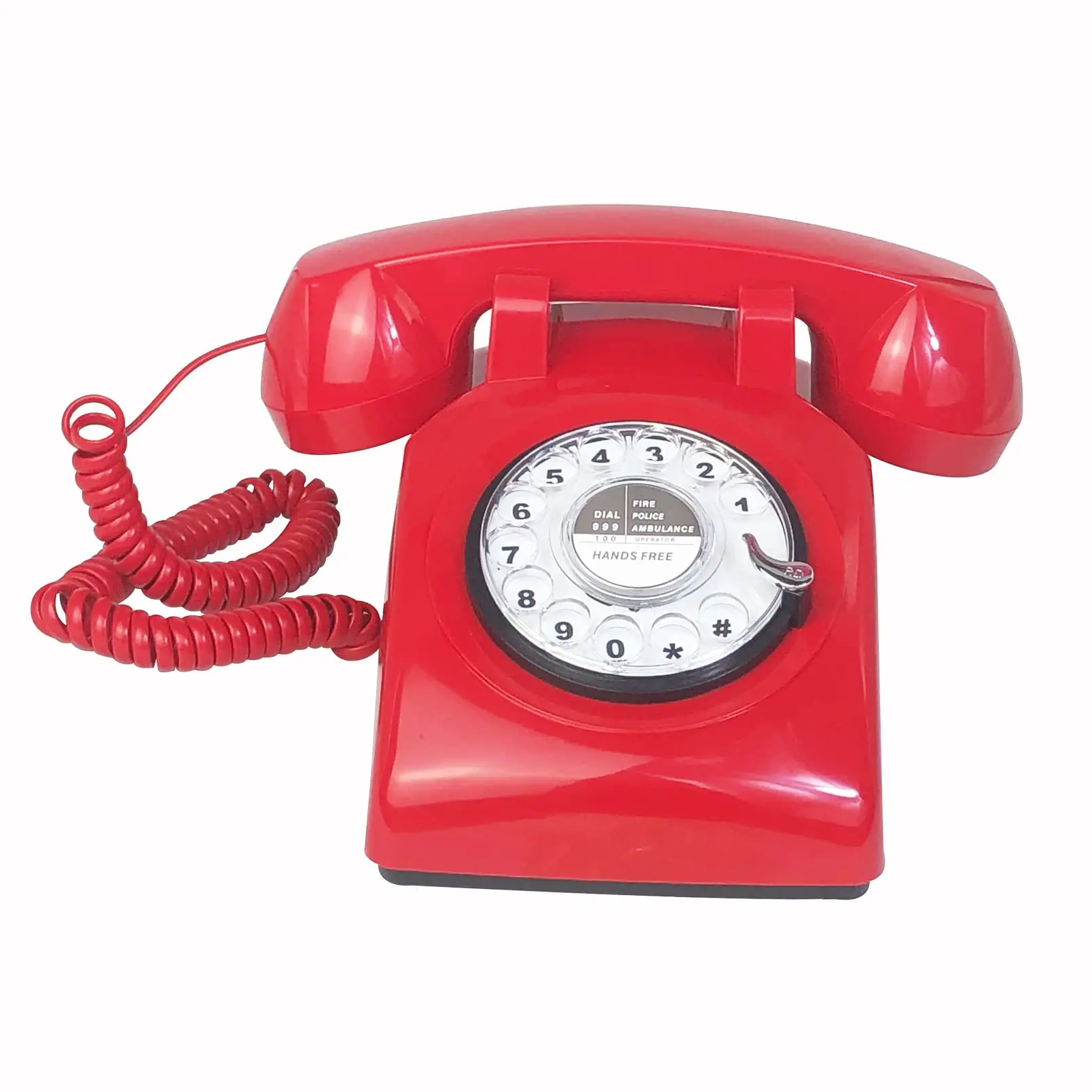 Black Retro Telephone Classic Vintage Rotary Dial Hands Free Landline Phone for Home/Office/Hotel, Antique Phones for Senior