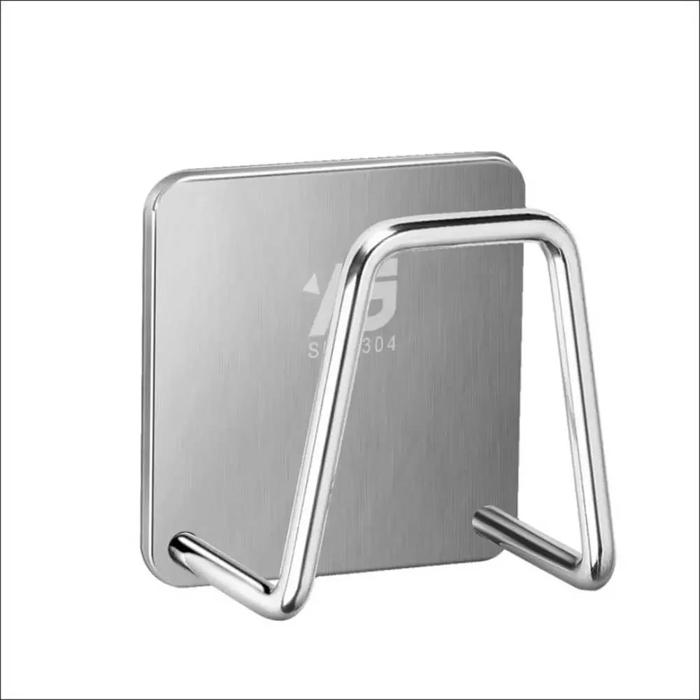 

2023NEW Drain Holder Rack 304 Stainless Steel Punch Free Hanging Rack Cloth Hook Storage Wall Hanger Kitchen Bathroom Organizer