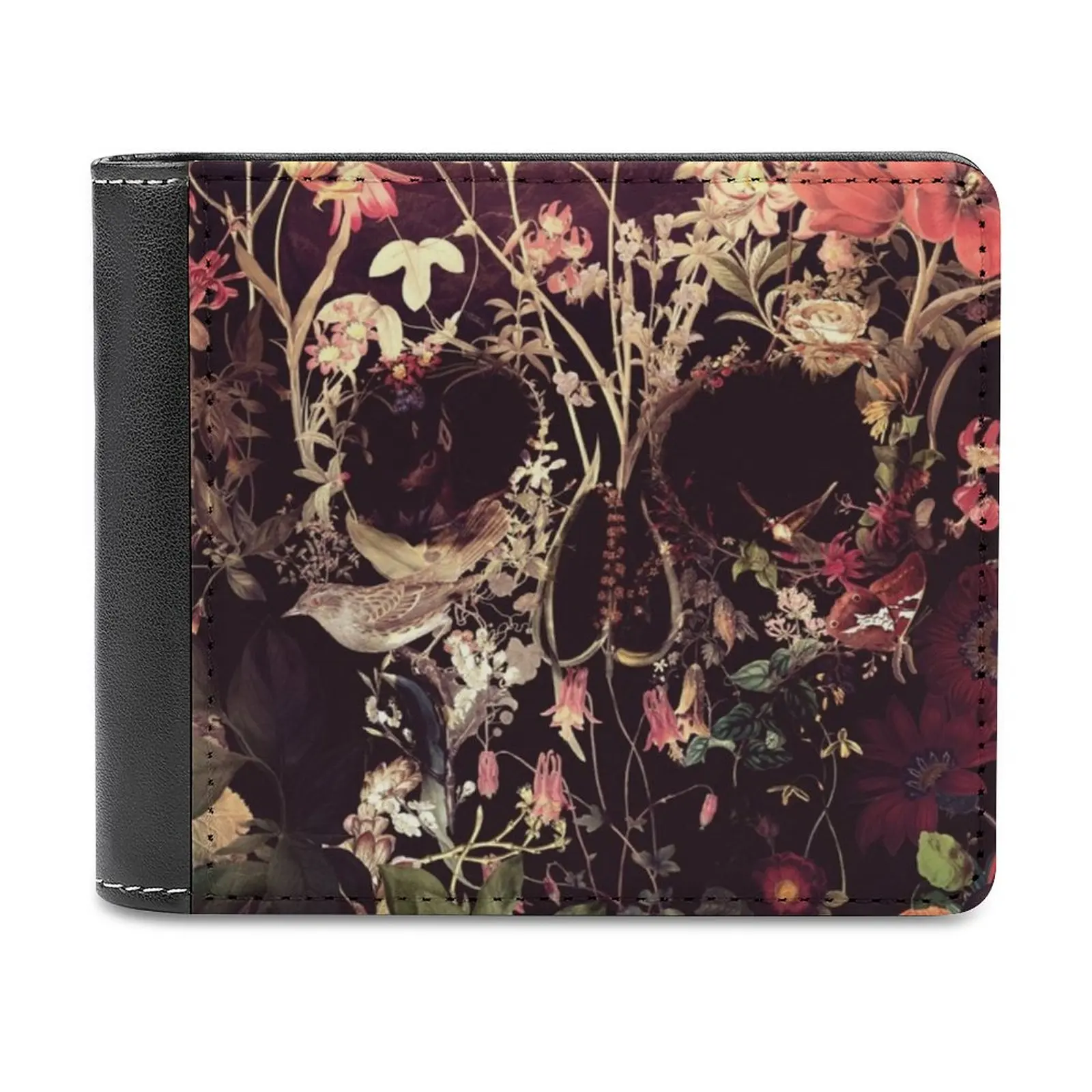 

Мужской кошелек Bloom Skull, кошельки, новый дизайн, цена доллара, топ, мужской кожаный кошелек Bloom Skull Ali Gulec Ikiiki Skull Art