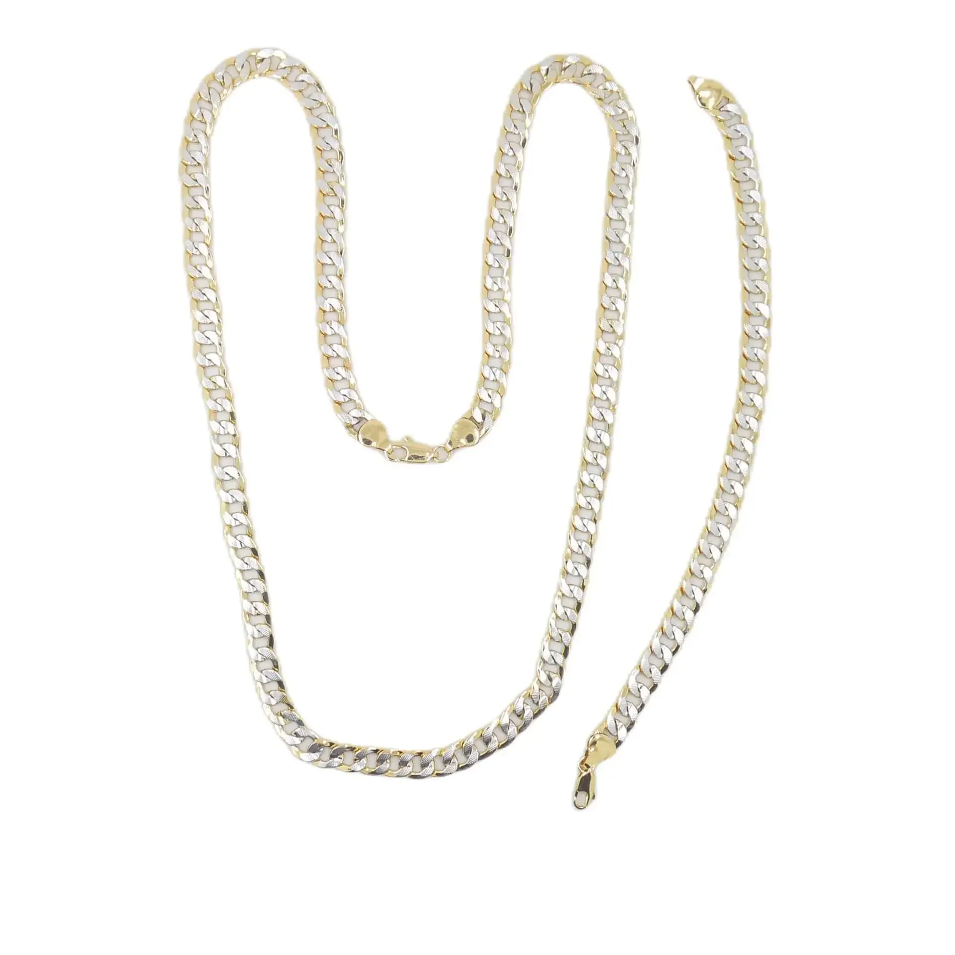 Чистая цепочка 7 5 мм трехцветное кубинское ожерелье-цепочка оптовая продажа