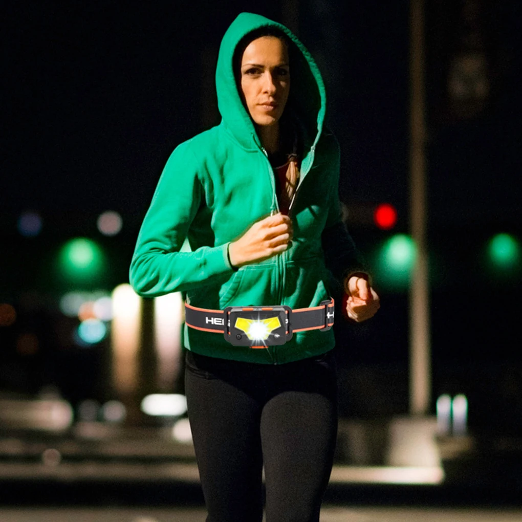 

LED Headlamp With Hook Outdoors Lantern Sensor Induction USB Headlight