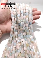 natural stone color morganite beads faceted rectangle shape loose for jewelry making diy necklace bracelet 15 10x14mm 12x16mm