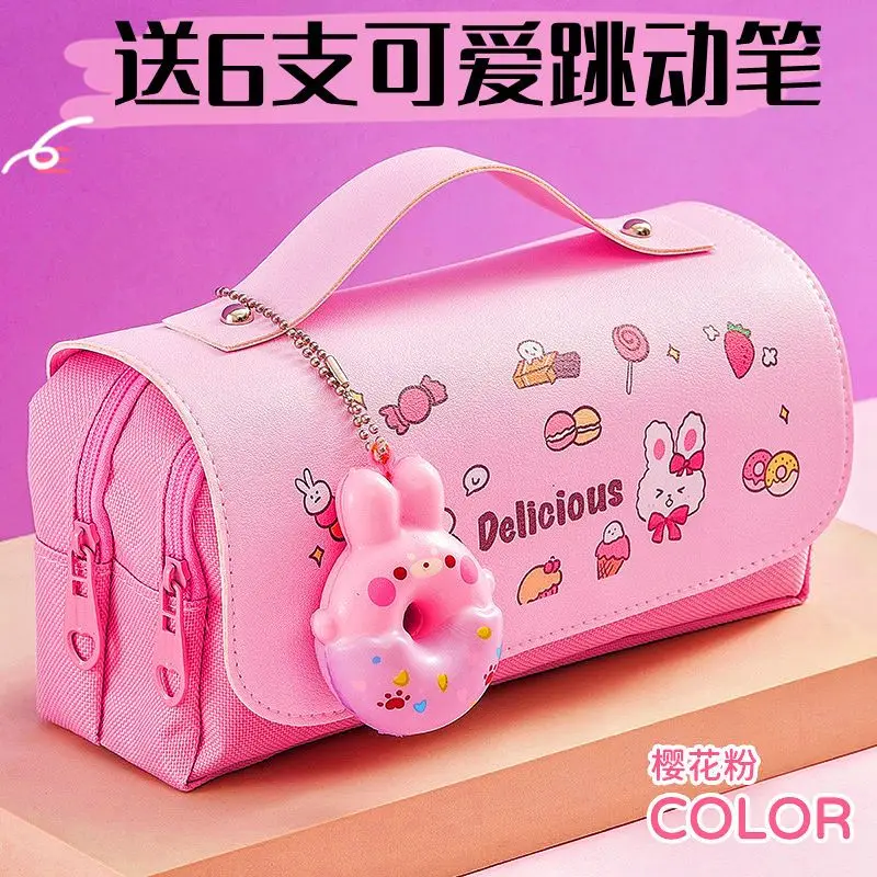 

ncil se Japanese Girls Lar pacity Good-looking Student malist Stationery se Stationery Box Female Korean Cute
