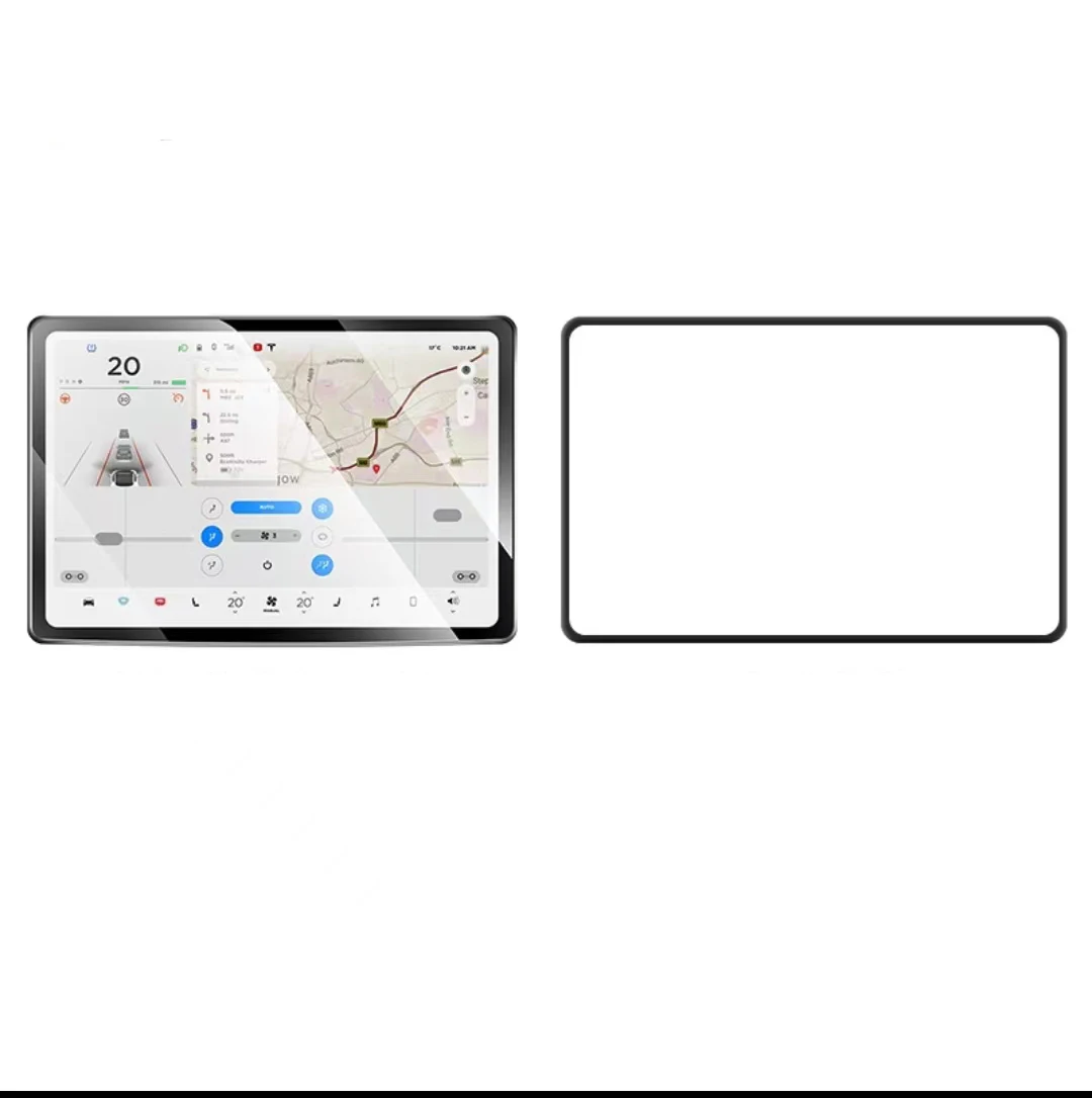 

Для Tesla Model 3 2024 автомобильный ЖК-дисплей gps навигация Закаленное стекло Защитная пленка для сенсорного экрана (черный край)